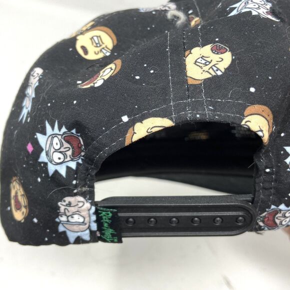 Rick & Morty Snapback Baseball Hat Cap Black Adjustable - Picture 2 of 4